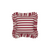 Tangier Cranberry Stripe Frilly Cushion