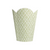 Pale Green and White Toile Waste Bin