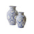 Handpainted Medium Blue & White Arabesque Vase