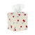 Square Cherry Embroidered Tissue Box Cover