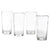 Hand Blown Bubble High Ball Glasses, set of 4