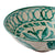 Hand Painted Green and White Fajalauza Style Serving Bowl